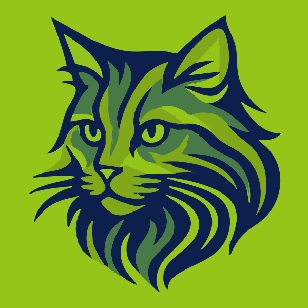 collage-3b a green-tinted modern pop art style cat illustration